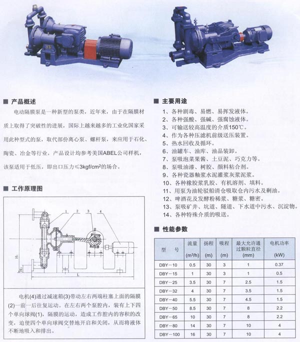 DBY電動隔膜泵